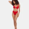 Bas de bikini taille haute Sleek &lsquo;N Chic Cherry