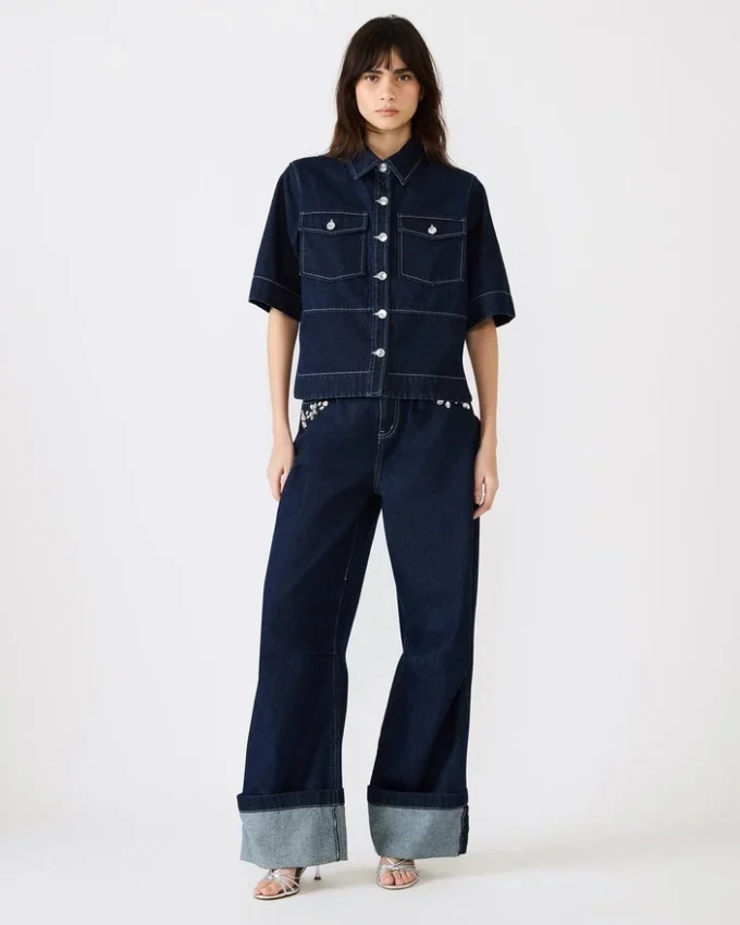 Haut Eliana bleu bijou Haut Eliana bleu bijou