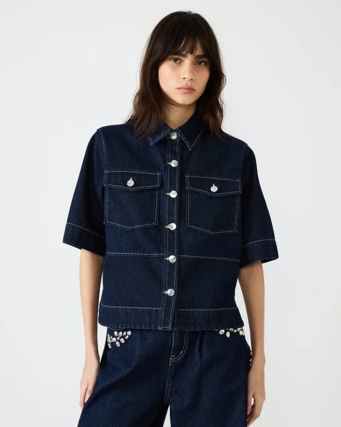 Haut Eliana bleu bijou Haut Eliana bleu bijou