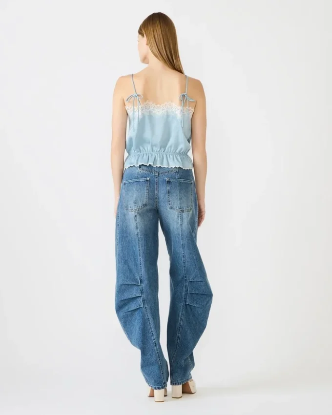 Haut Roan bleu poudré