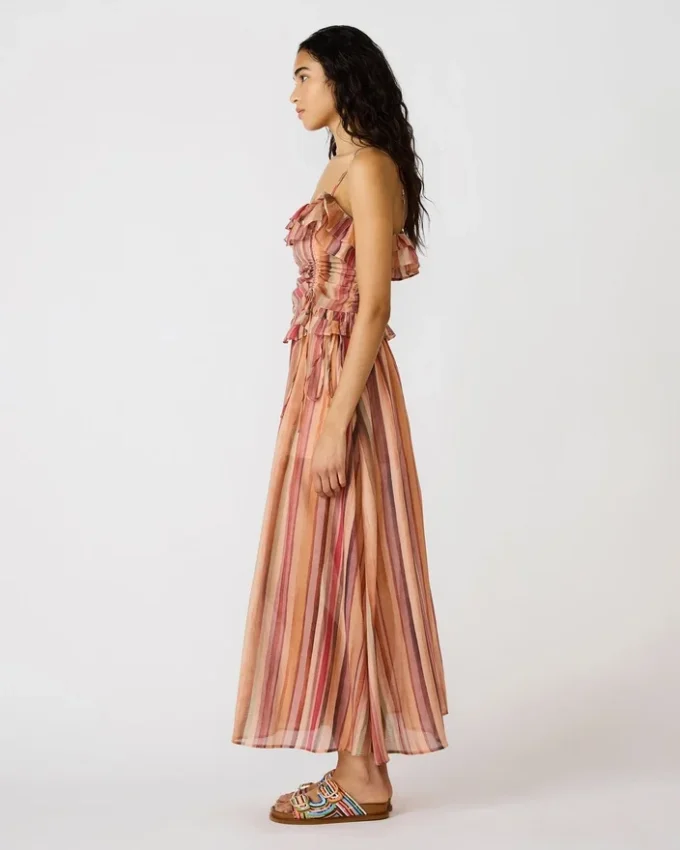 Haut Shilloh à rayures multicolores