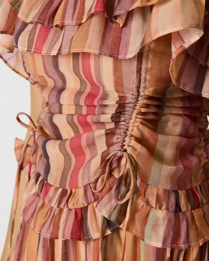 Haut Shilloh à rayures multicolores