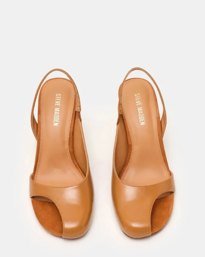 Janine en cuir beige