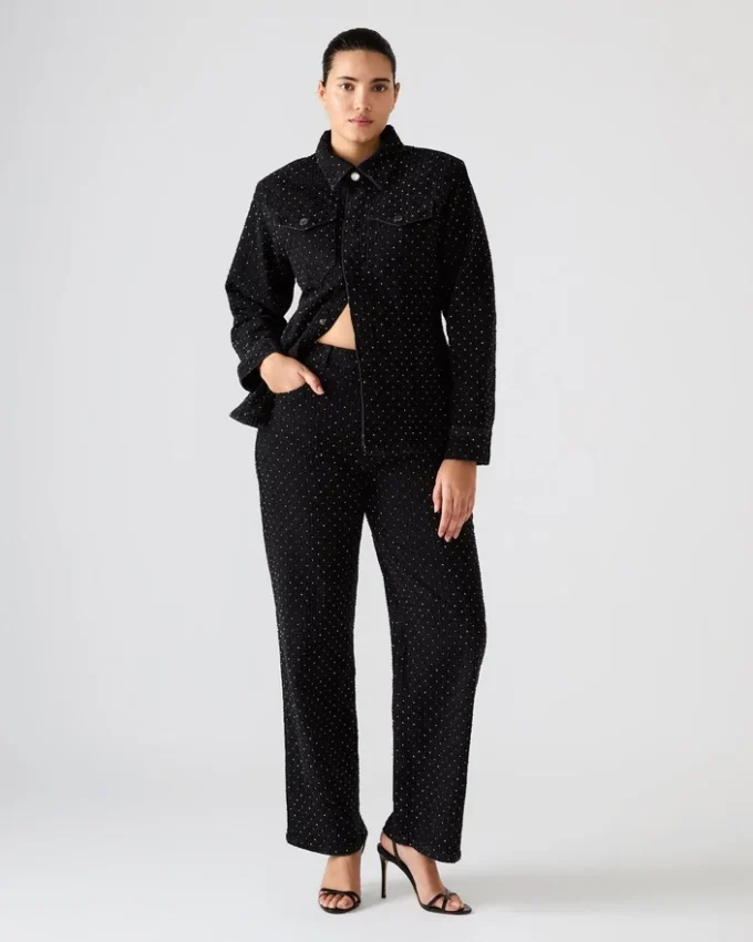 Jean noir Avaline Crystal