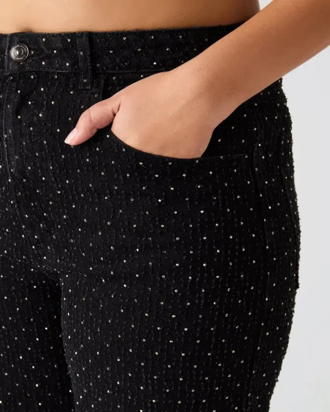 Jean noir Avaline Crystal