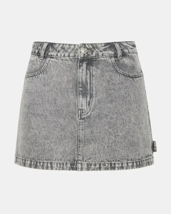 Jupe en denim Abaco Gris clair