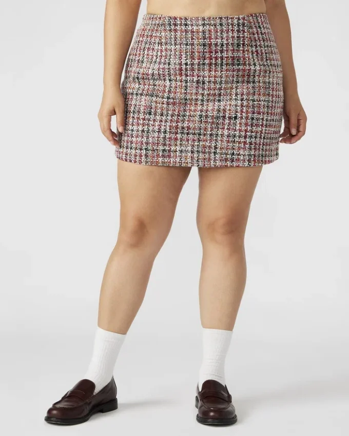 Jupe Mattea Rouge multicolore