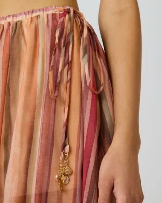 Jupe Shilloh à rayures multicolores