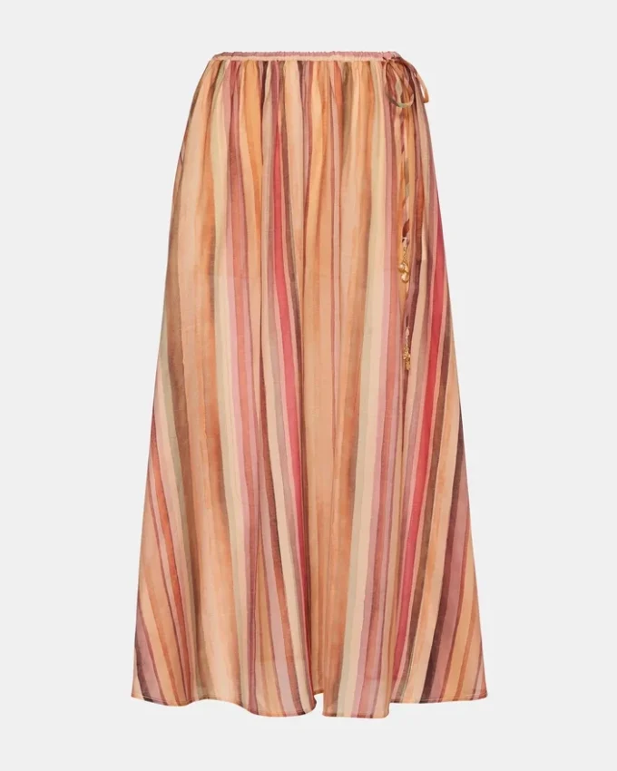 Jupe Shilloh à rayures multicolores