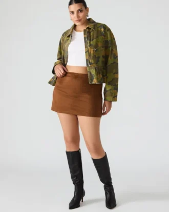 Jupe-short Cindi Chicory Coffee