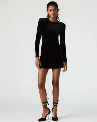 Jupe-short en velours Cindi, noir