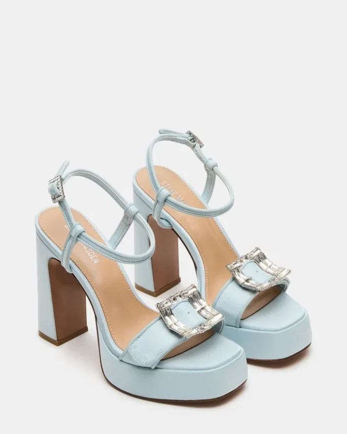 Liandra Buckle Blue Satin Liandra Buckle Blue Satin