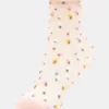 Lot de 2 paires de chaussettes en tulle Wildflower, couleur Blush