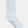 Lot de 2 paires de chaussettes mi-mollet amples, blanches