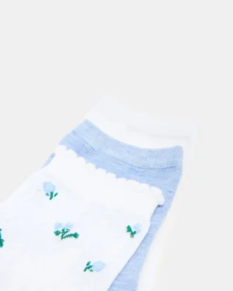 Lot de 3 paires de chaussettes à fleurs « Spring Pack » blanches multicolores Lot de 3 paires de chaussettes à fleurs « Spring Pack » blanches multicolores