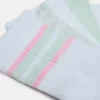 Lot de 5 paires de chaussettes rayées blanches multicolores
