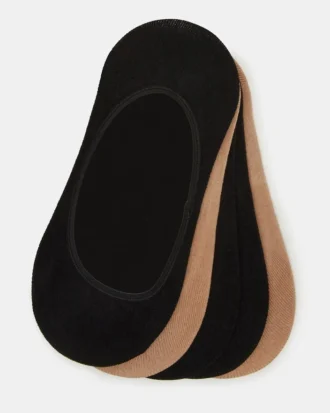 Lot de 5 socquettes unies en microfibre