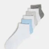 Lot de 6 paires de chaussettes courtes côtelées Peyton, blanc multicolore Lot de 6 paires de chaussettes courtes côtelées Peyton, blanc multicolore