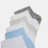 Lot de 6 paires de chaussettes courtes côtelées Peyton, blanc multicolore Lot de 6 paires de chaussettes courtes côtelées Peyton, blanc multicolore
