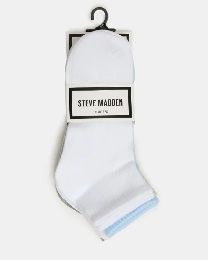 Lot de 6 paires de chaussettes courtes côtelées Peyton, blanc multicolore Lot de 6 paires de chaussettes courtes côtelées Peyton, blanc multicolore