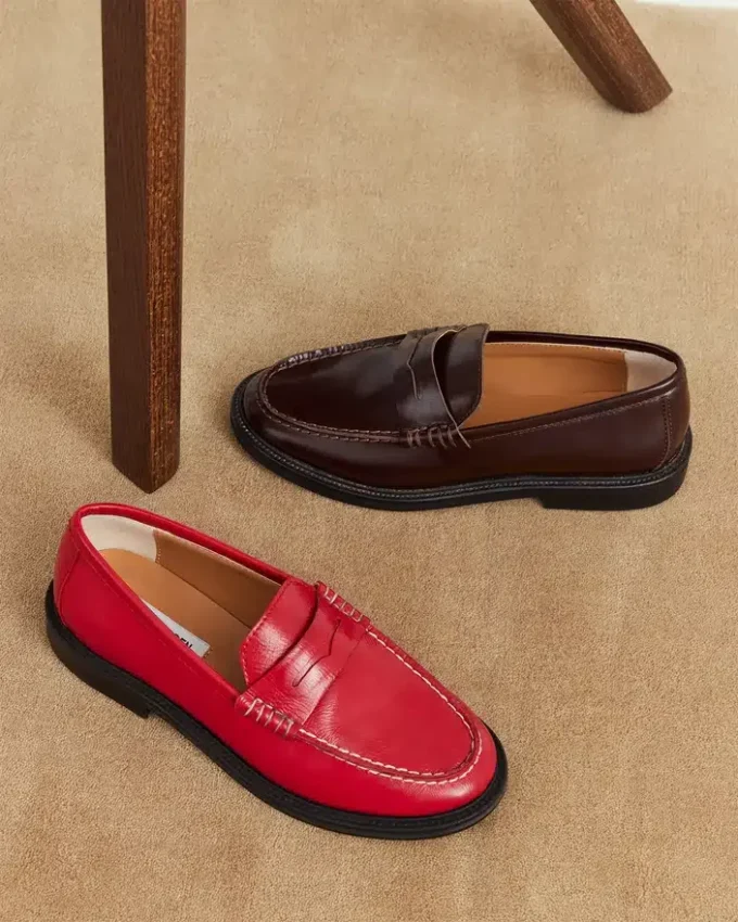 Madison en cuir bordeaux