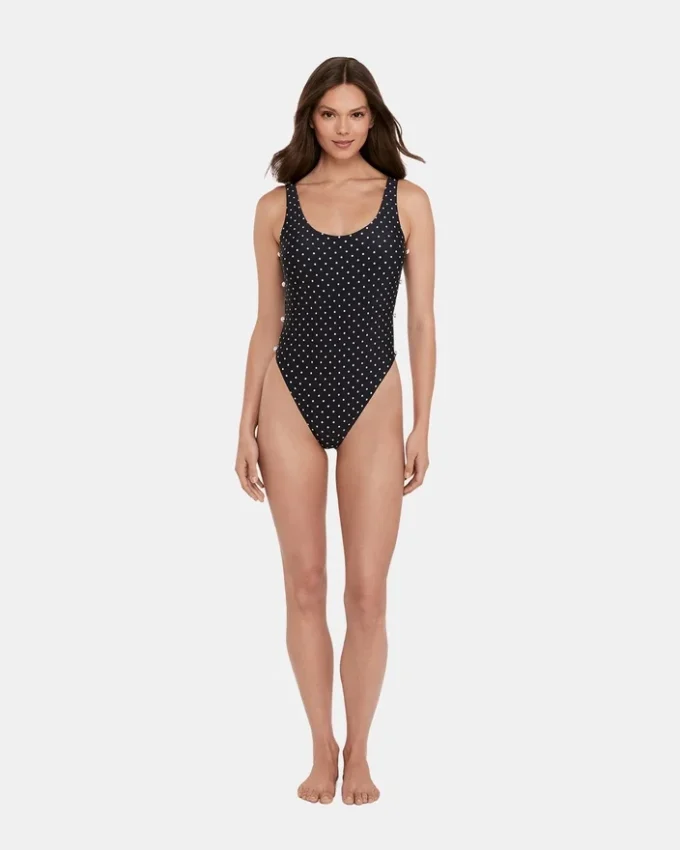 Maillot de bain une pièce Darling Dot noir multicolore