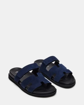 Maiven en daim bleu marine