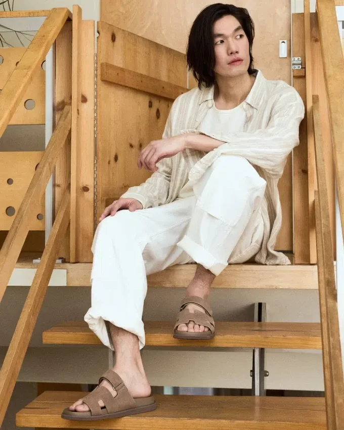 Maiven en daim taupe