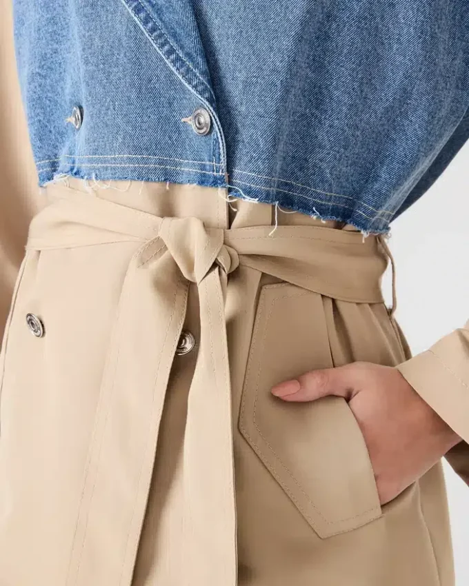 Manteau Shyla en denim multicolore