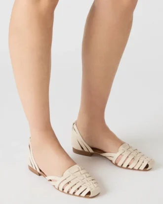 Medlin en cuir blanc