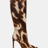 Nitro Brown Cow Print Wide Calf Nitro Brown Cow Print Wide Calf