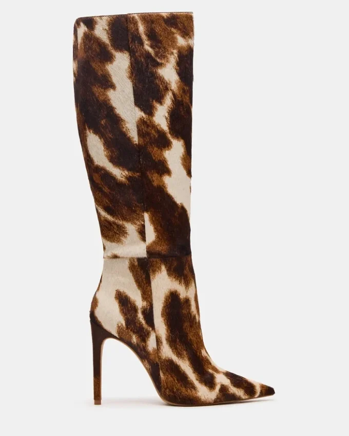 Nitro Brown Cow Print Wide Calf Nitro Brown Cow Print Wide Calf