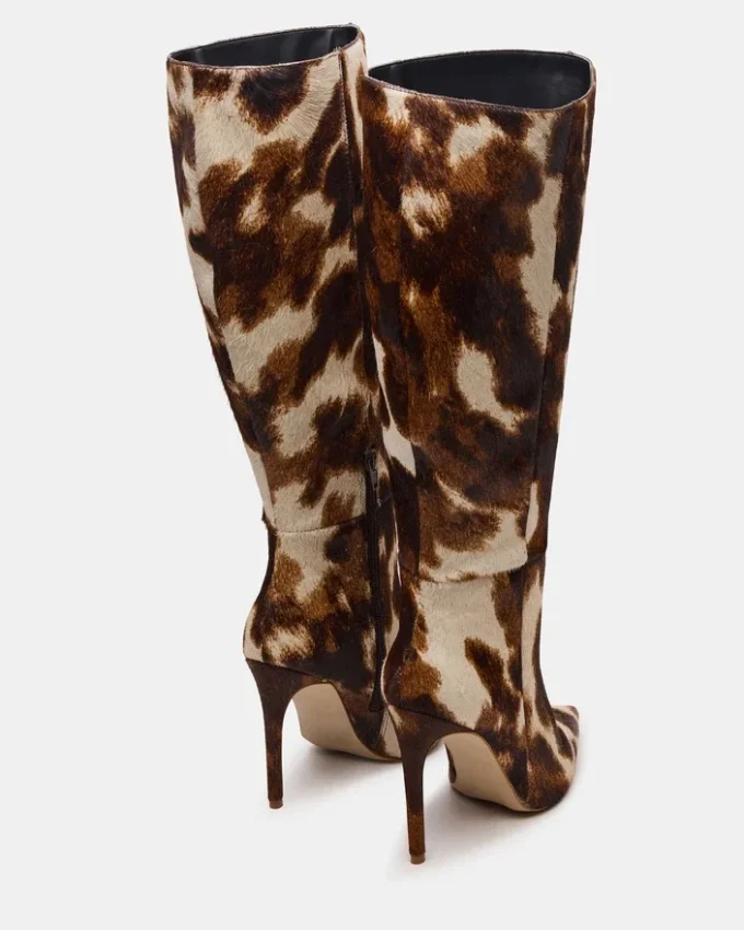 Nitro Brown Cow Print Wide Calf Nitro Brown Cow Print Wide Calf