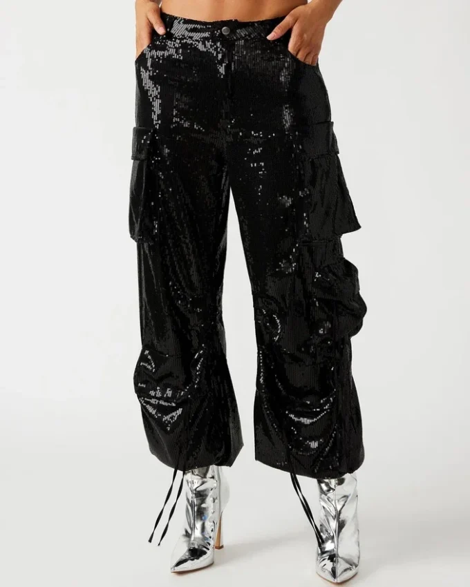 Pantalon Duo Sequin Noir