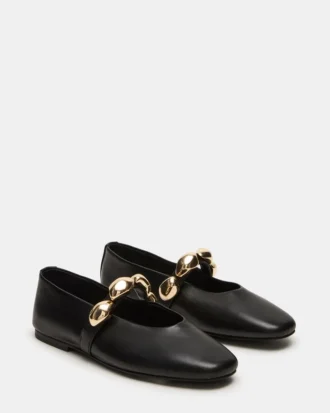 Poppin en cuir noir