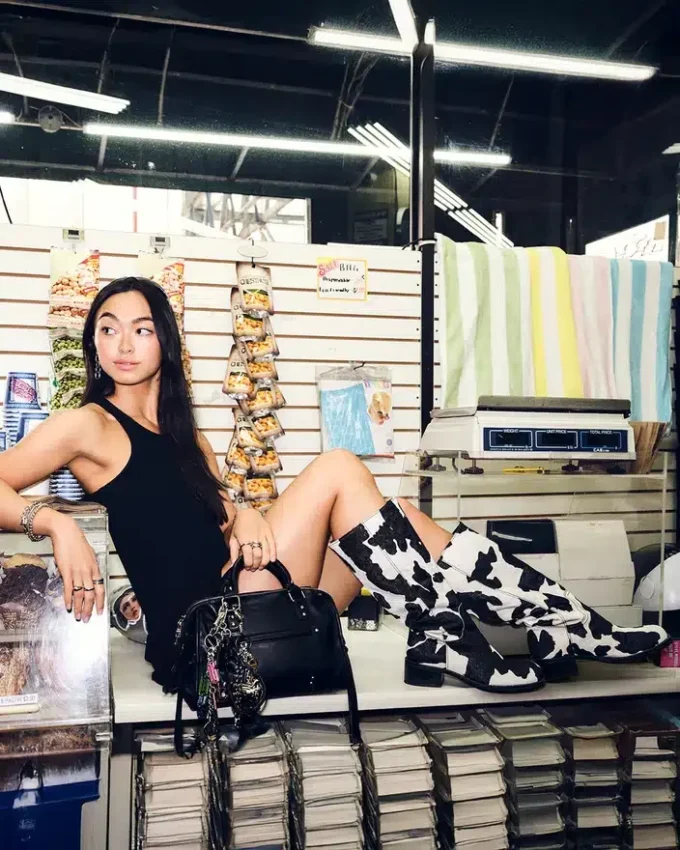 Riggs Noir Imprimé Vache