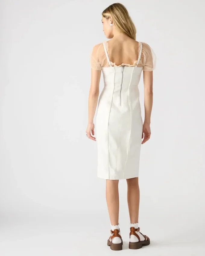 Robe en denim Giselle blanche Robe en denim Giselle blanche