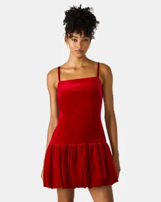 Robe Giovanna en velours rouge Robe Giovanna en velours rouge