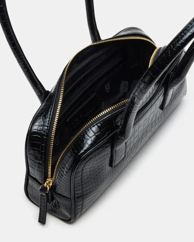 Sac Anise Noir Crocodile