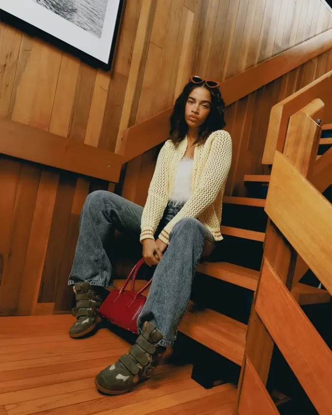 Sac Anise Rouge Crocodile