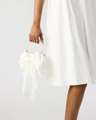 Sac Cosette en satin blanc