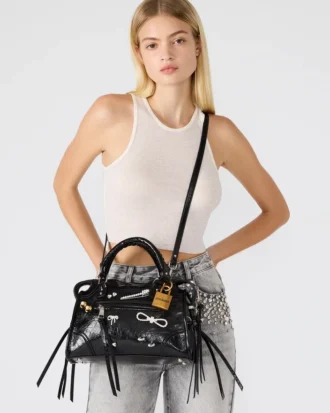 Sac Riggs noir vieilli et orné