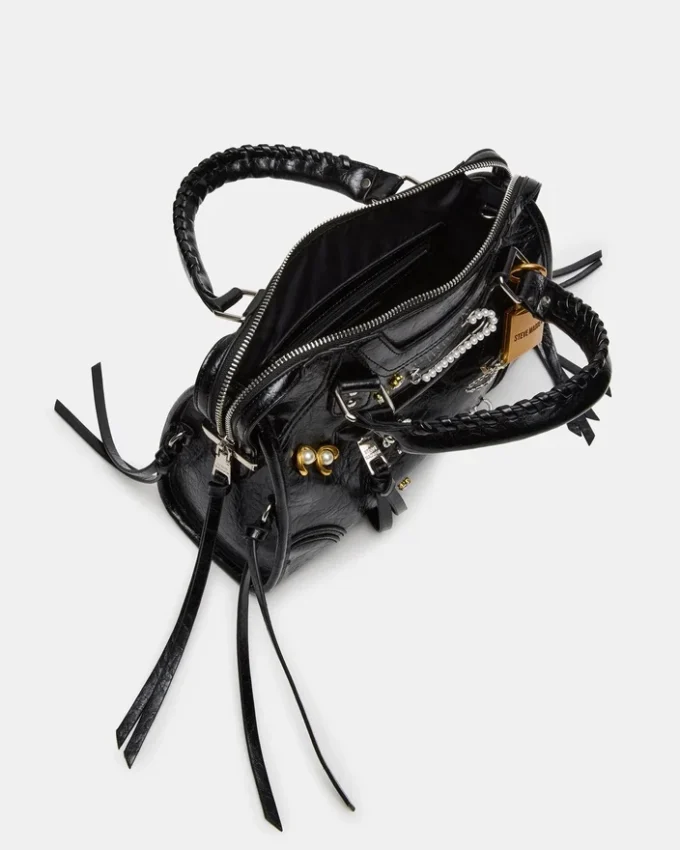 Sac Riggs noir vieilli et orné Sac Riggs noir vieilli et orné