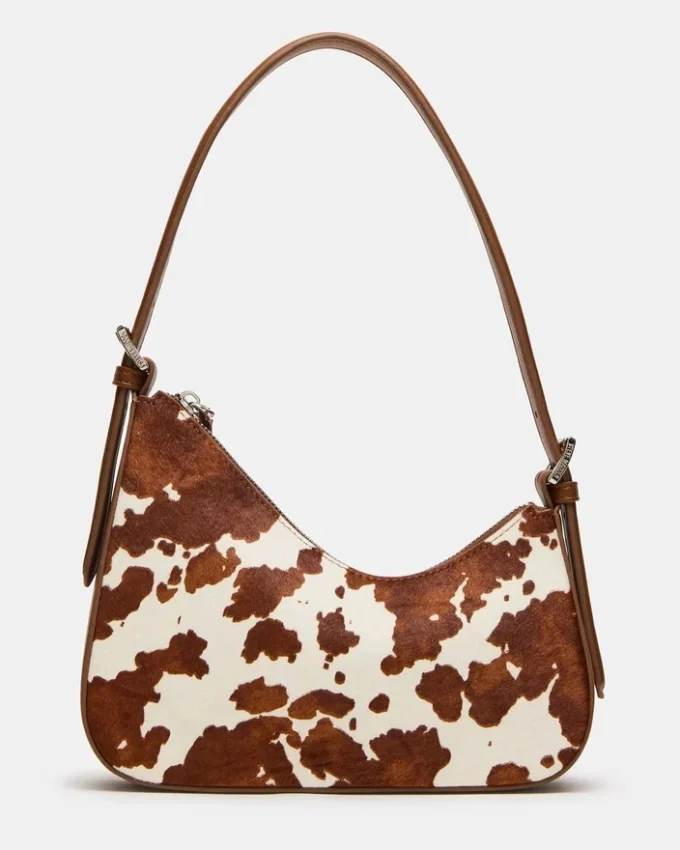 Sac Smith marron imprimé vache