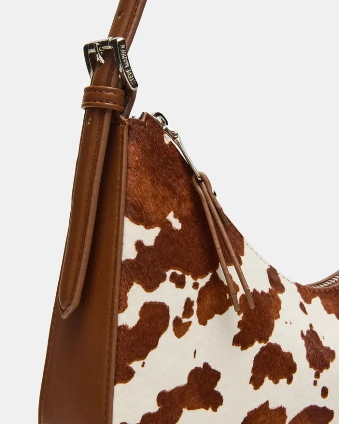 Sac Smith marron imprimé vache