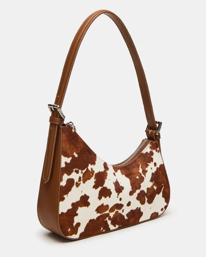 Sac Smith marron imprimé vache