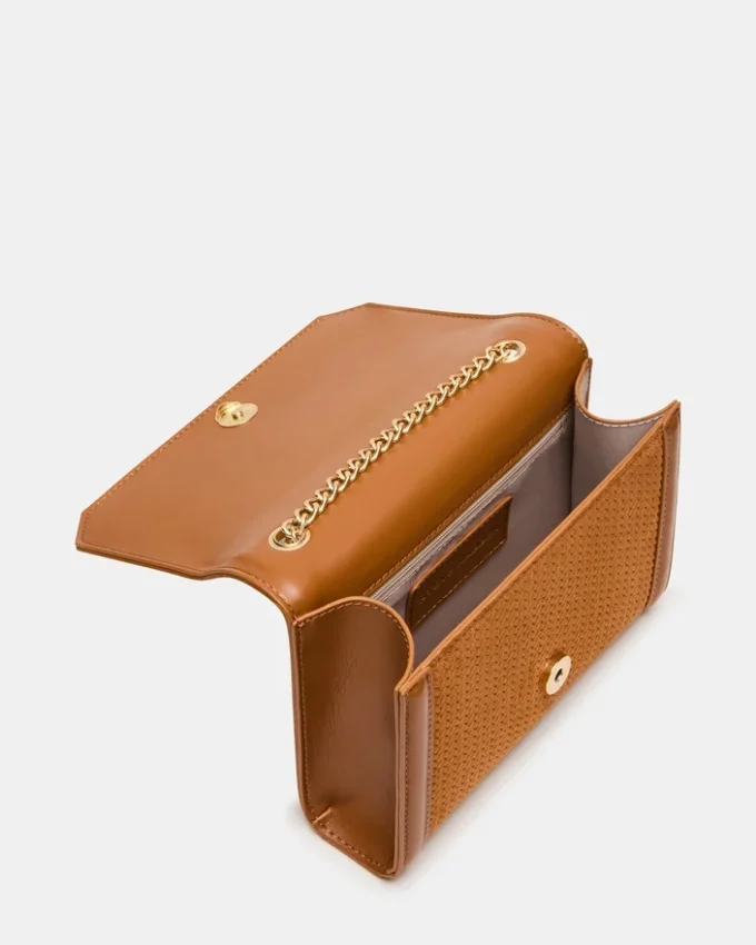 Sac tissé Larisa, couleur tabac