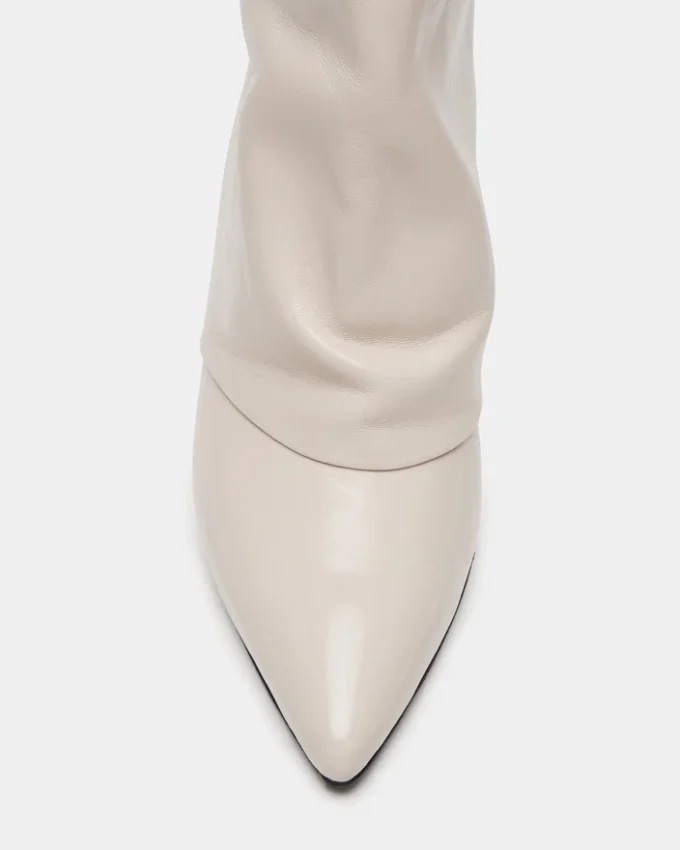 Shiner en cuir blanc