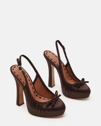 Sofie en satin marron