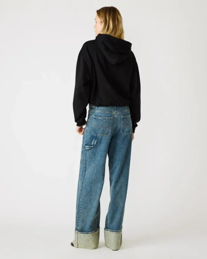 Sweat à capuche noir avec logo Sm